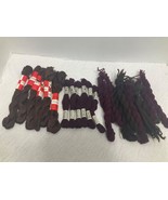 Lot Of 24 New Embroidery Floss Skeins DMC, Springer Browns &amp; Burgundy - £14.02 GBP