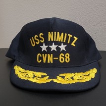 Vintage Northstar Uss Nimitz Cvn 68 Us Navy Military Black Trucker Hat Usa - £33.93 GBP