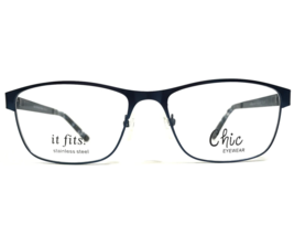 Chic Eyewear Eyeglasses Frames SHEILA MATT BLUE Square Full Rim 58-17-145 - £36.60 GBP