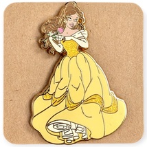 Beauty and the Beast Disney Pin: Belle with Pink Rose - $29.90