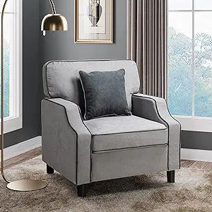Small Modern Single Accent Chair, Mid Century Fabric Upholstered Single ... - $384.99