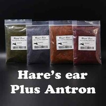 Hare&#39;s Ear Antron Dub with Rabbit Guard Hair Nymph Scud Dubbing Fly Tyin... - $17.66