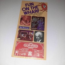 Vintage 1975 San Francisco Fisherman&#39;s Wharf - Fun On The Wharf! Map &amp; B... - $11.88