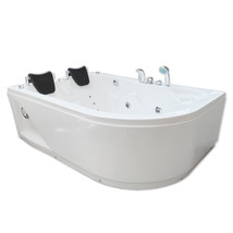 Whirlpool Corner Bathtub Hydrotherapy HAVANA 66.5&quot; and Heater 2 Person H... - $59,378.37 MXN