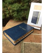 KJV Large Print Bible | Blue Faux Leather | Thumb-Indexed | King James V... - $29.99