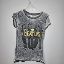 The Beatles Womens Shirt Large Grey Short Sleeve Thin Band Tee - £11.15 GBP