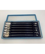 Boxed Set Of 6 Japan Sterling Iced Tea Cocktail Mint Julep Bamboo Spoons... - £66.01 GBP