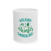 Walking in Winter Wonderland Ceramic Mug Cozy Holiday Gift Christmas Cof... - $265.45 MXN+