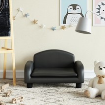vidaXL Kids Sofa Black 19.7x15.7x11.8&quot; Faux Leather - $116.33