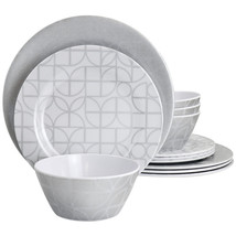 Laurie Gates California Designs Summer Bloom 12 Piece Melamine Dinnerware Set in - £59.37 GBP