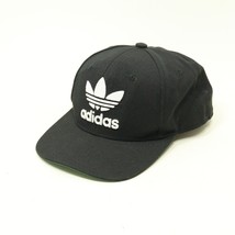 Adidas Trifoil Logo Strapback Hat Baseball Cap White Black One Size Adju... - £10.11 GBP