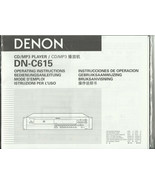 DENNON DN-C161 Operating Instructions Users Manual guide OEM PRINTED 7 L... - $534.28 MXN