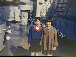 1950 Japanese Girls aboard US Navy Ship Nagasaki Japan Anscochrome 35mm Slide - £8.17 GBP