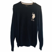 US Polo Assn USPA Men&#39;s Pullover Sweater Big Pony Black &amp; White Embroide... - £21.64 GBP