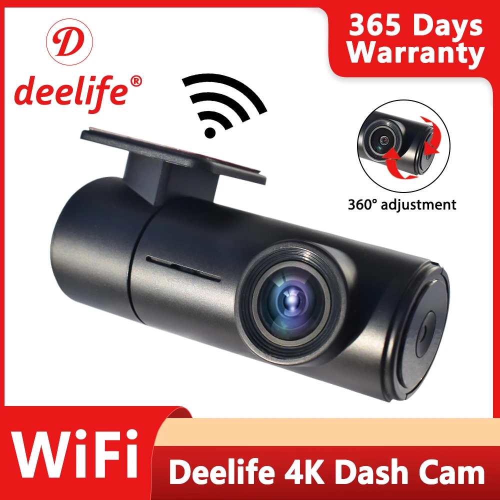 Deelife 4K Dash Cam for Car Camera Recorder WiFi DVRs Black Box Dashcam - £52.09 GBP+
