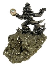 Vintage Clown Pewter Pyrite Stone Nugget Fortune teller ball Fools Gold ... - $28.04