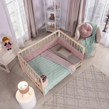 MUSELINA LILAC &amp; MINT GIRLS CRIB BEDDING QUILTED NURSERY SET 1 PCS 100% ... - $1,752.49 MXN