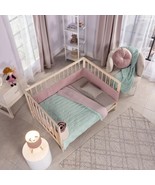 MUSELINA LILAC &amp; MINT GIRLS CRIB BEDDING QUILTED NURSERY SET 1 PCS 100% ... - $92.06