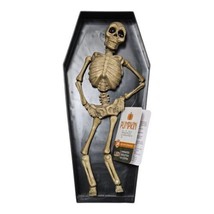 Pumpkin Hollow Animated Skeleton Coffin Spooky LED Halloween Party Prop Decor - £22.21 GBP