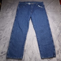 Wrangler 965t1ds Dark Wash Blue Jean Denim Casual Pants Men 40x30 Regular Fit - £23.69 GBP