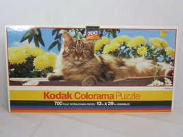 RoseArt Kodak Colorama Sunning Cat 700 Piece Jigsaw Puzzle 13&quot; x 39&quot; - £15.68 GBP