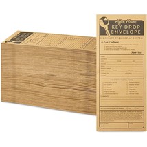 Key Drop Envelopes For After Hours Box, Car Mechanics (4.12 X 9.5 In, 200 Pack) - £44.69 GBP