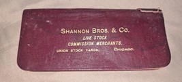 Shannon BROS CO Union Stockyards Chicago Notebook &amp; Calendar 1897 Wrote In. - $23.36