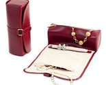 Bey Berk RED Leather Jewelry Roll w/Zippered Compartments Watches/Bracelets - $64.95