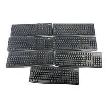 Lot of 7 Logitech K120 USB Wired Desktop Keyboard - £22.56 GBP