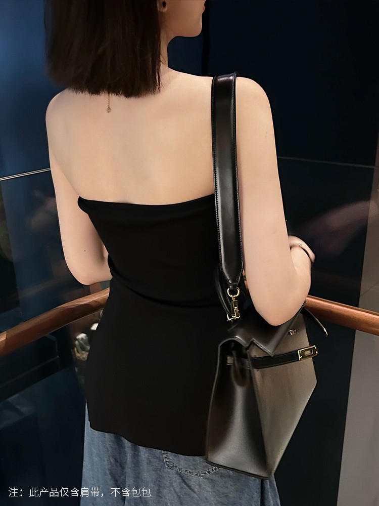 40mm width box leather kelly strap,box leather shoulder strap, box bag strap cro