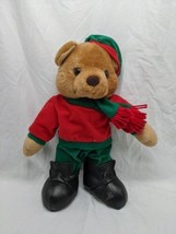 Vintage Kuddle Me Toys Christmas Bear Plush With Scarf 12&quot; - £28.37 GBP
