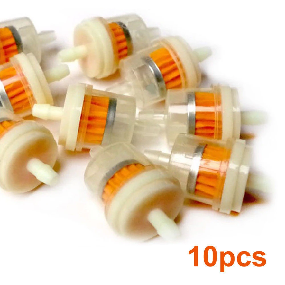 New 10pcs Universal Gasoline Gas Fuel Gasoline Oil Filter For Scooter Motorcycle - £8.67 GBP
