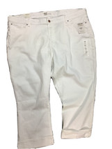 Levis Signature Womans Mid Rise Capri White Jeans Stretch Denim  Size 24... - £16.32 GBP