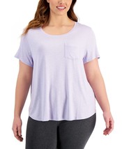 MSRP $35 Style &amp; Co Women Plus Size One-Pocket T-Shirt Purple Size 3X - £6.02 GBP