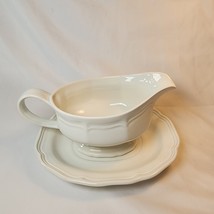 Mikasa French Countryside Gravy Boat &amp; Underplate F9000 8.5&quot; x 4&quot; Fine C... - £22.04 GBP