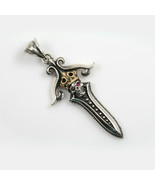King Skull Dagger w/Red CZ Eyes & Golden Crown w/3 Black Onyx GI™ ~Brand Stamped - $306.90