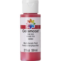 Delta Ceramcoat Acrylic Paint 2oz-Fire Red/Transparent 2000-2083 - £11.40 GBP