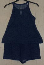 Excellent Womens Nautica Navy Blue &amp; Purple Print Knit Pajama Shorts Set Size L - £20.14 GBP