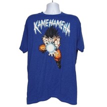 Dragonball Z Men&#39;s Goku T-Shirt Size 2X Blue Manga Short Sleeve Kamehameha - £44.41 GBP