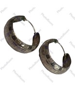 vintage steeling Wild hoop earrings silver - $2,843.52 MXN