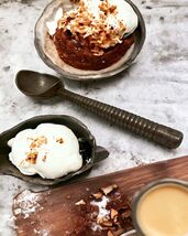 Vintage Aluminum Ice Cream Scoop Taiwan Small Ribbed Handle 6 3/4” - $9.87