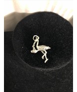 Vintage Stork Holding Baby 925 Pendant Dainty Excellent Condition! - £14.69 GBP