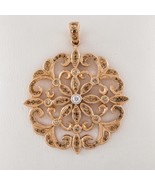 14k or Rose 1.00 Carat Diamant Motif Floral Pendentif - $1,418.57 CAD