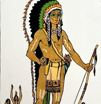 Native American Lithograph 1924 Art Print Little Sally Dutcher Ephemera ... - £23.42 GBP