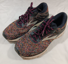 Brooks Women&#39;s Size 10 Adrenaline GTS 18 Running Shoes Confetti Multicolor - £18.55 GBP