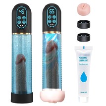 Penis Pump Penis Enlarger Extender With Lube,3 In 1 Men&#39;S Vibrator,Electric Peni - £43.15 GBP