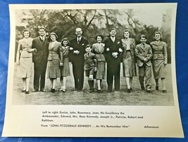 Joseph Kennedy Family Photo 1939 Young JFK Dorothy Wilding Bromide Press... - $69.99