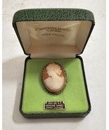 Vtg Precious Jewels by Milano 12K Gold Fill Hand Carved Cameo Brooch Pin... - $1,674.69 MXN