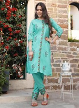 Women Cotton Salwar suit Readymade Daily wear M to XL Blue, Beige, Yellow Vol A - £31.62 GBP+