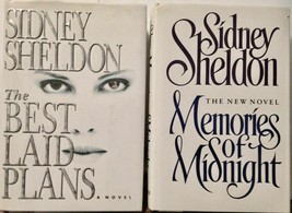 Sidney Sheldon: Memories of Midnight &amp; Best Laid Plans romance drama HC VG - $8.91